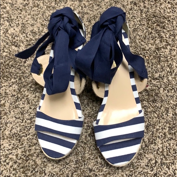 Shoe Dazzle Shoes - Lace up wedge